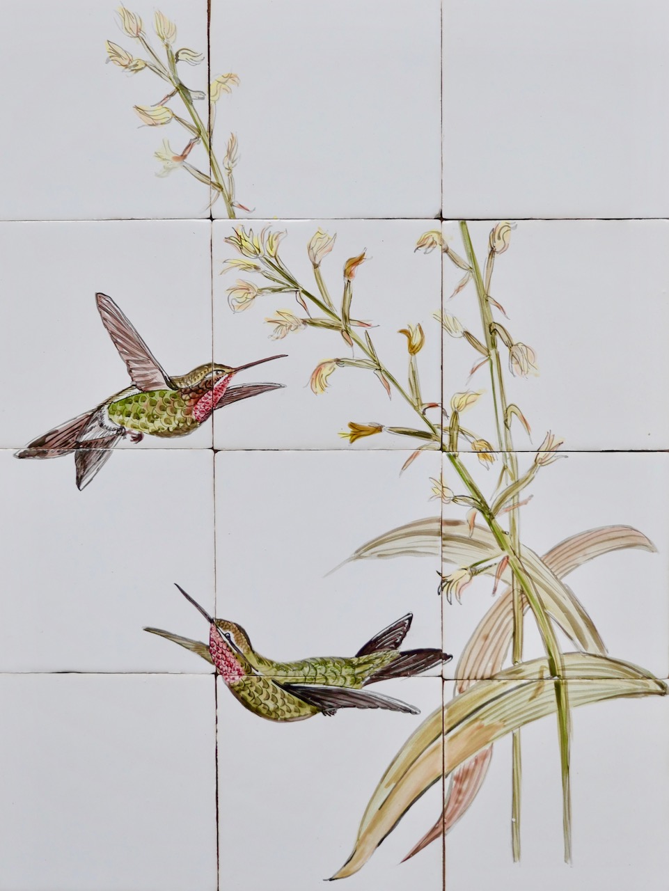 kitchen backsplash tile panel with bird