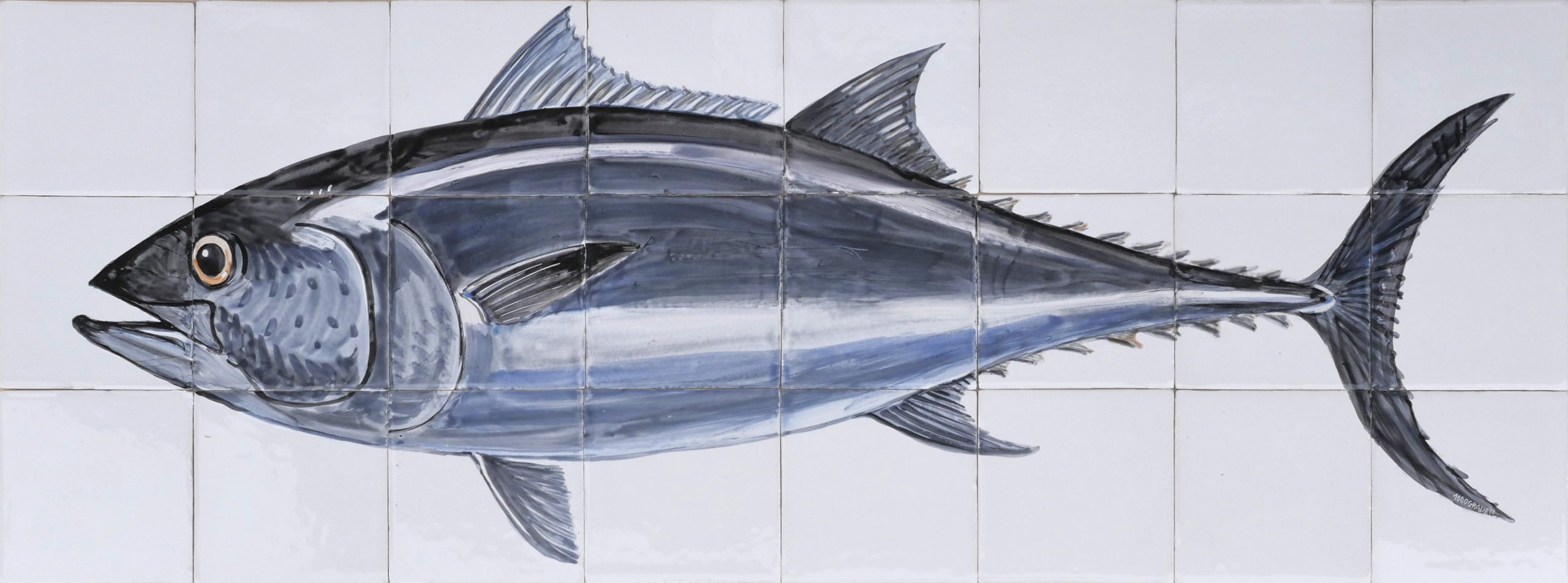 tegeltableau met tonijn
