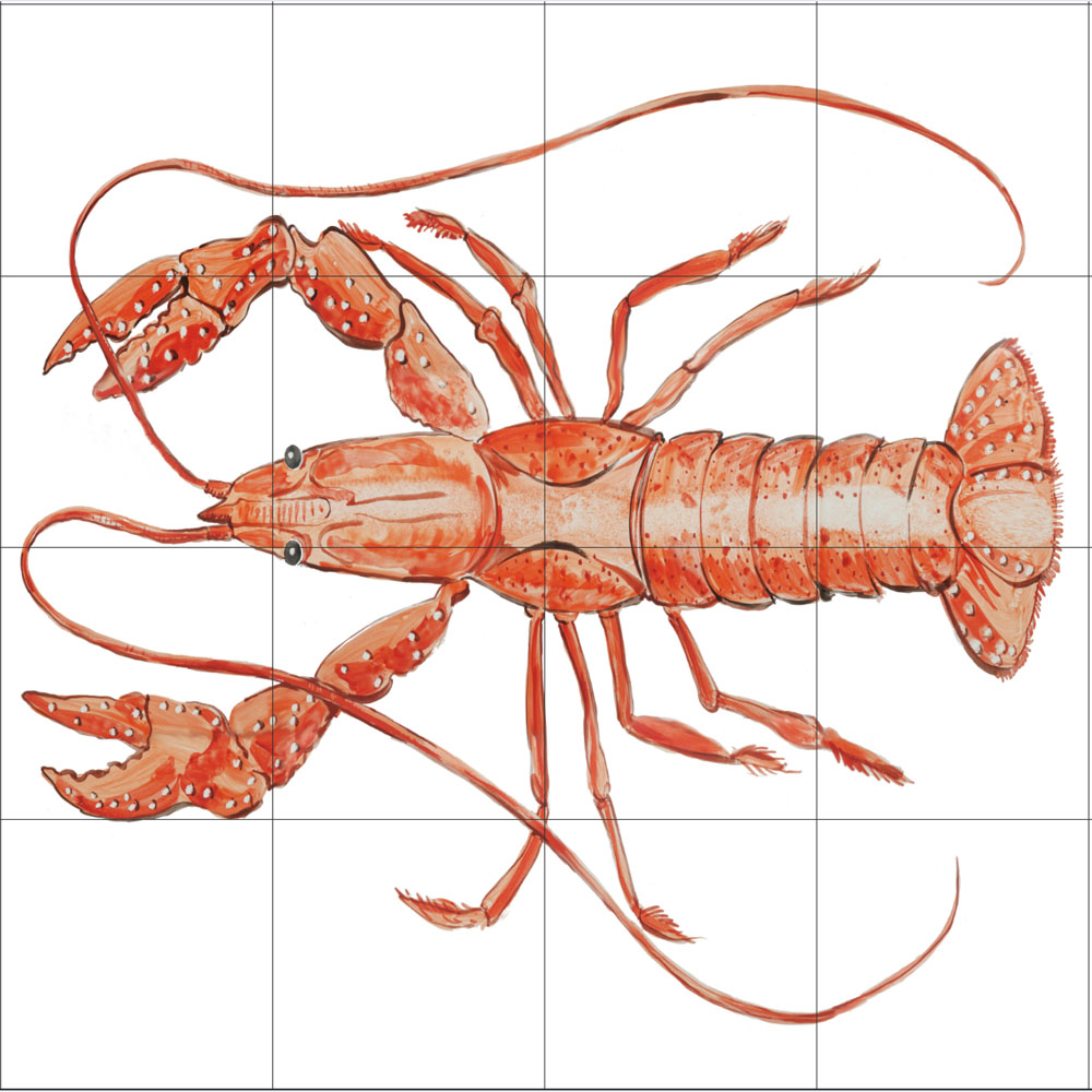 cray fish tile panel