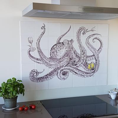 tegeltableau octopus