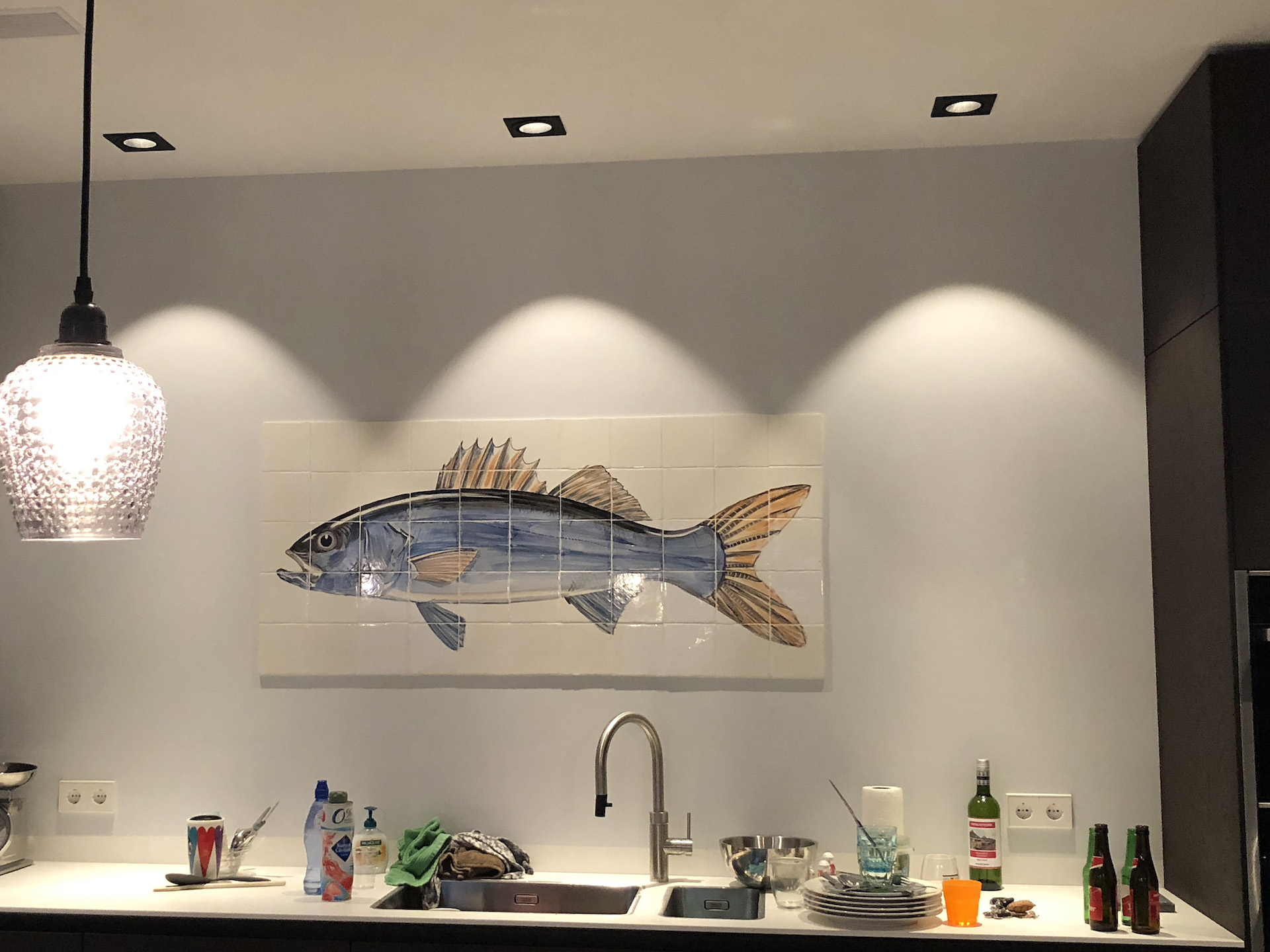 Fish tile panel