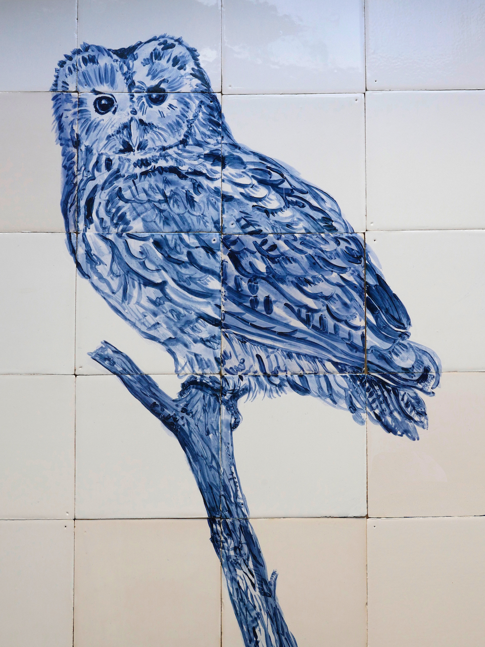 tile panel with birds