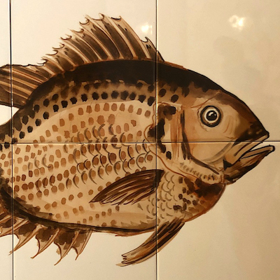 Reddish bass tile panel