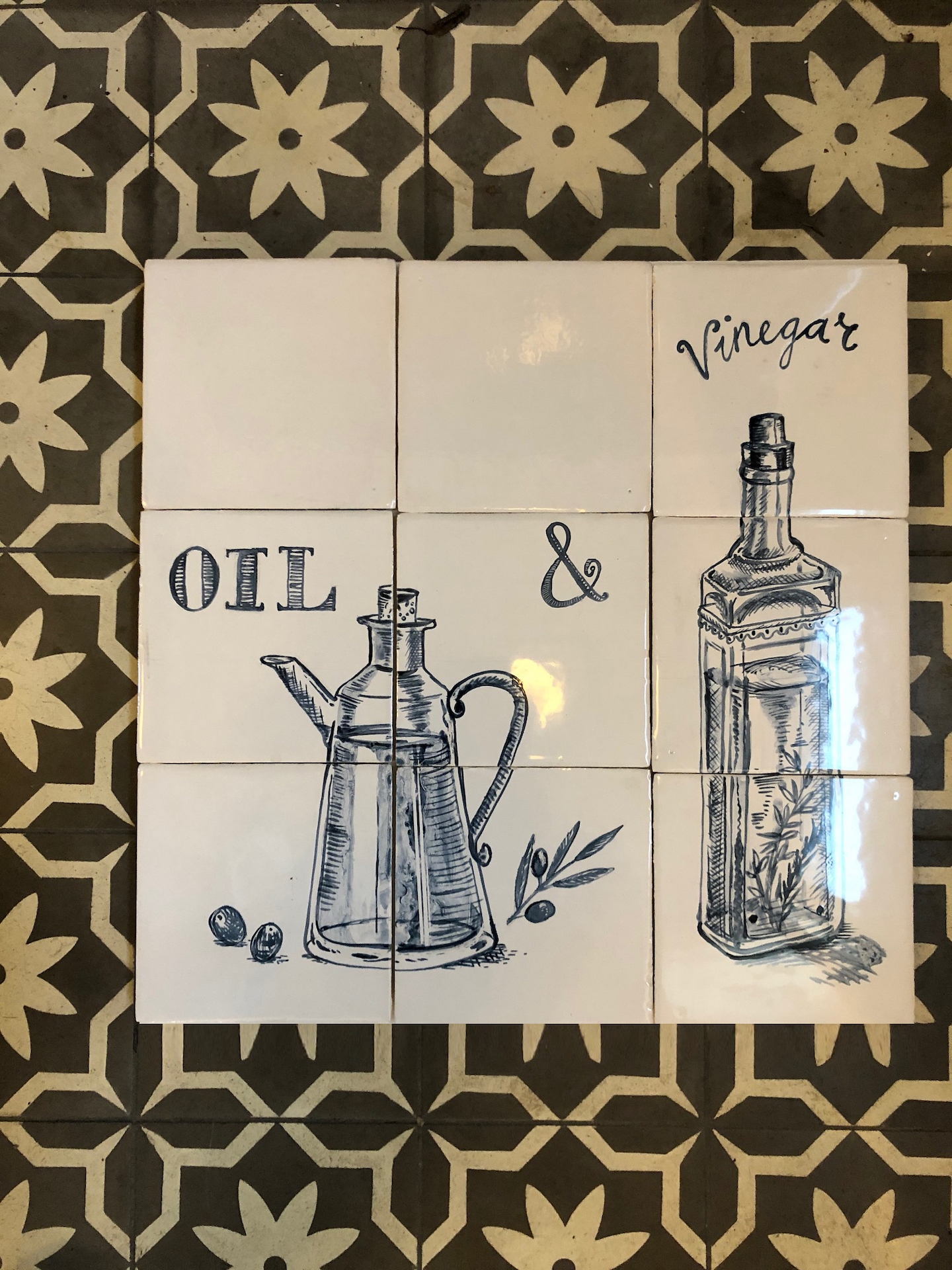 Oil and vinegar tile panel