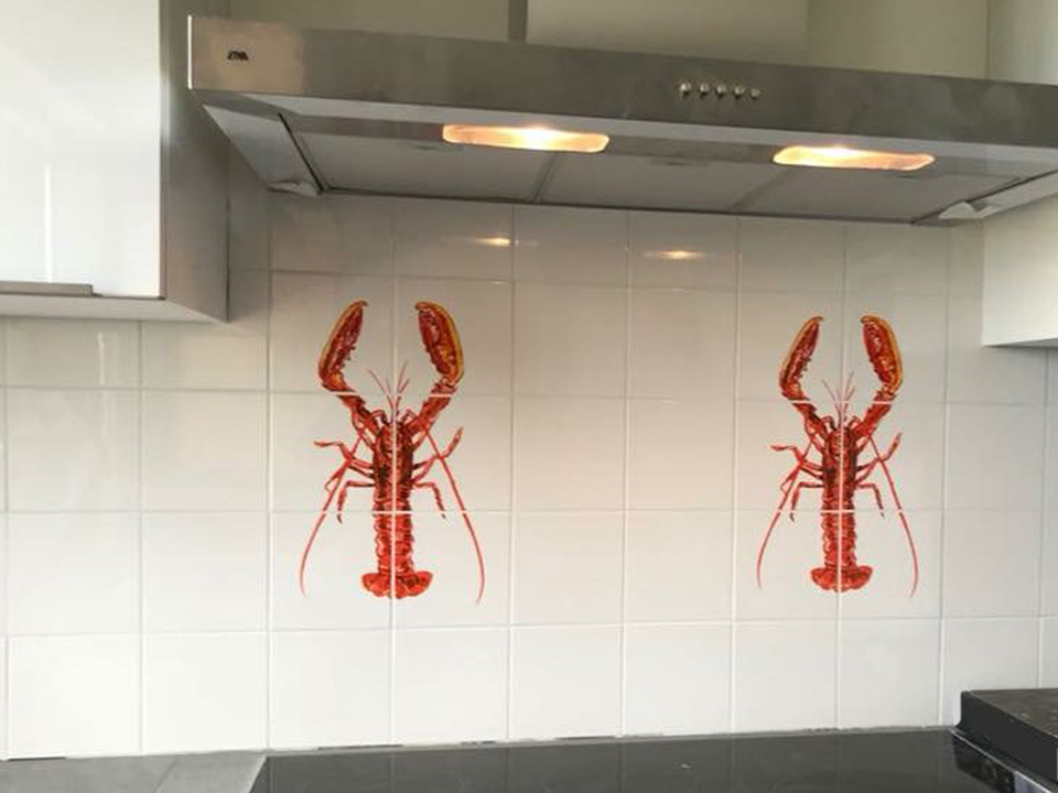 red lobster tile panel