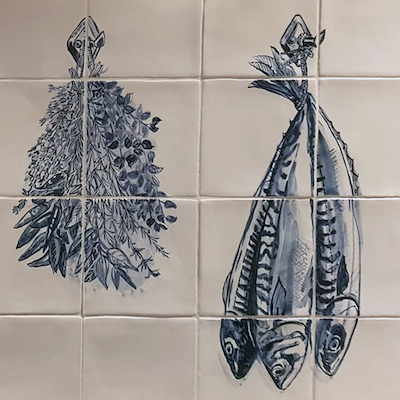 Mackerel tile panel