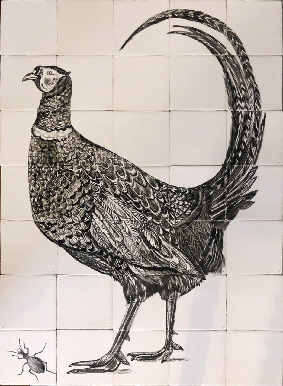 Pheasant tile panel