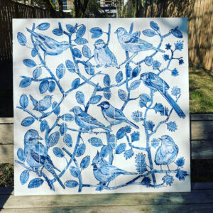 birds tile panel