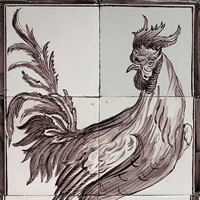 Rooster tile panel